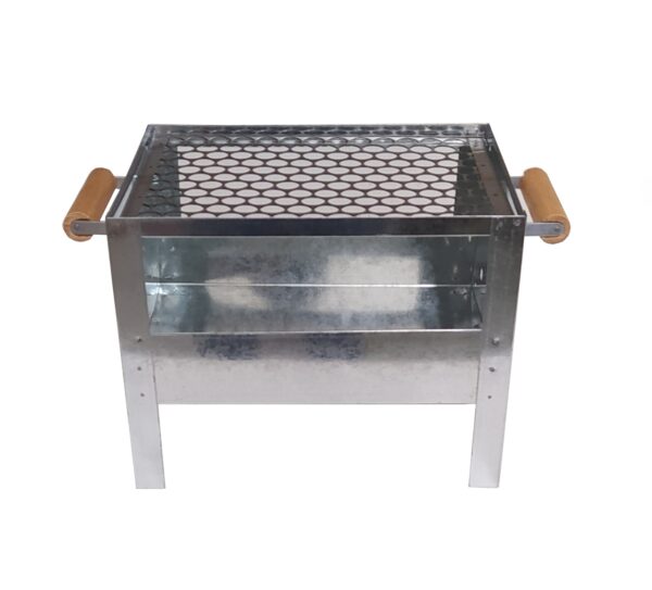 Churrasqueira a Carvão com Grelha de Inox Portátil 33x26x25 - Imagem 3