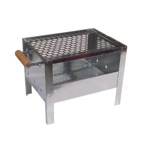 Churrasqueira a Carvão com Grelha de Inox Portátil 33x26x25