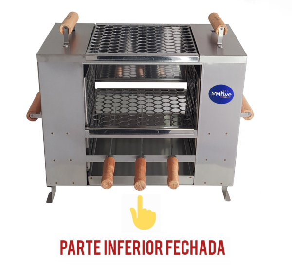 Churrasqueira Ecológica Grande 3 Andares para Bancada Embutir - 45x27x39 - Imagem 2